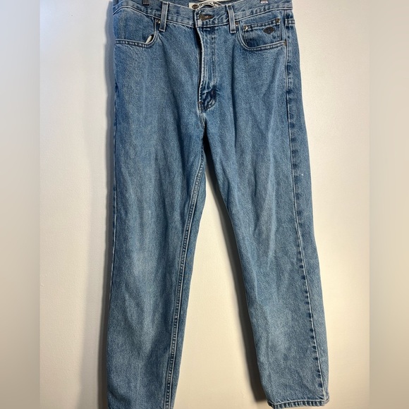 Harley-Davidson Mens Jean Size 34X30 Blue Medium Wash Denim Traditional Straight - Picture 1 of 7